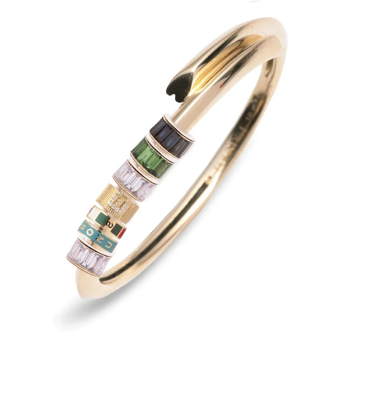 Seasonal Jewelry Sale – Upgrade Your Collection Gemstone Baguette, Internal Compass, Reverie & Initials & Numbers: Strong Heart Bangle Seasonal Jewelry Sale – Upgrade Your Collection Gemstone Baguette, Internal Compass, Reverie & Initials & Numbers: Strong Heart Bangle