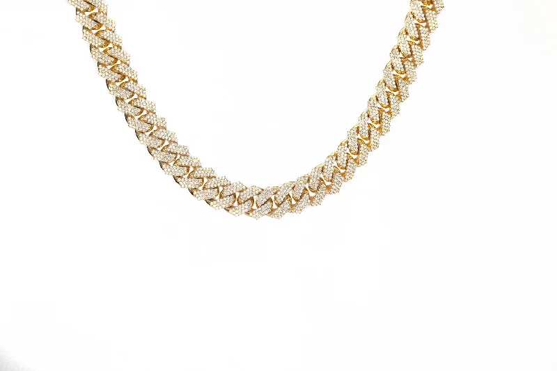High-End Sparkle, Low-End Prices – Jewelry Sale Live 16.5mm Yellow Gold Cuban Link Chain
