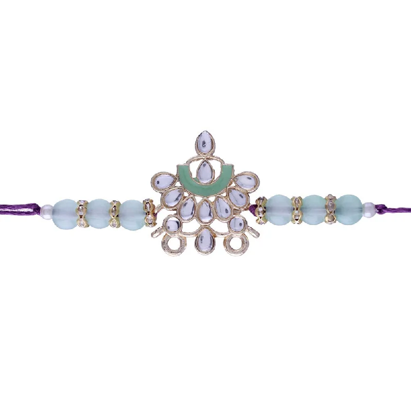 Once-A-Year Jewelry Deals – Shop Before They’Re Gone Etnico Gold Plated Ethnic Designer Enamel Pearl Beads Rakhi Bracelet for Brother/Men (R066Min)