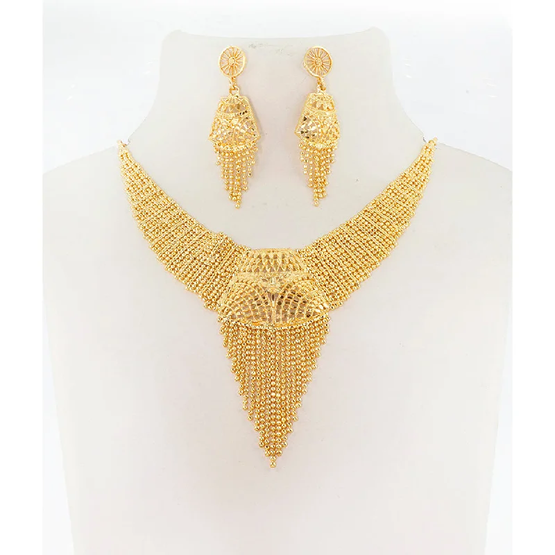 Shop Modern Jewelry Collections With Exclusive Discounts Mahavir Gold Plated Necklace Set