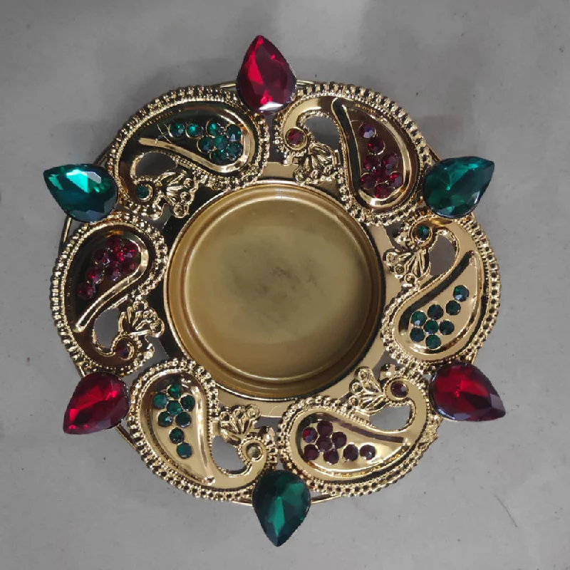 Unmissable Jewelry Clearance – Final Reductions Viky Brass Metal Gold Plated Designer Diya